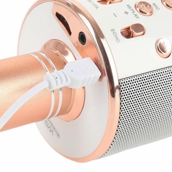 Trådløs Bluetooth-mikrofon - Bærbar Karaoke-mikrofonhøyttaler - Blå