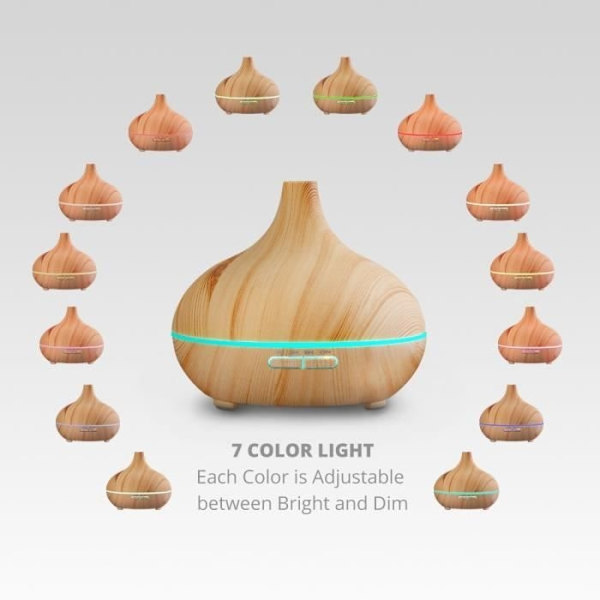 300 ml Aromaterapi Diffuser for Eteriske Oljer - Bærbar Ultralyd Luftfukter, Kjølig Tåke Aroma Diffuser - Duftspreder -...