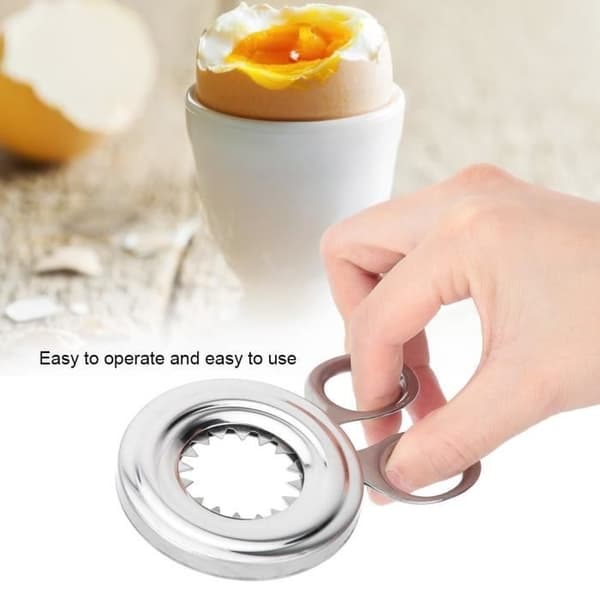 Cikonielf Egg Saks Rustfritt Stål Eggkutter Hardkokt Eggeskall Saks Skrellverktøy Kjøkkentilbehør