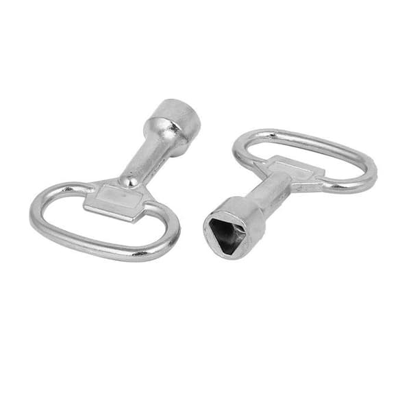 SOURCING MAP Möbelås Triangulär Hylsnyckel för Triangulärt Panellås 9.5mm x 8.5mm Skräpnyckel 2st