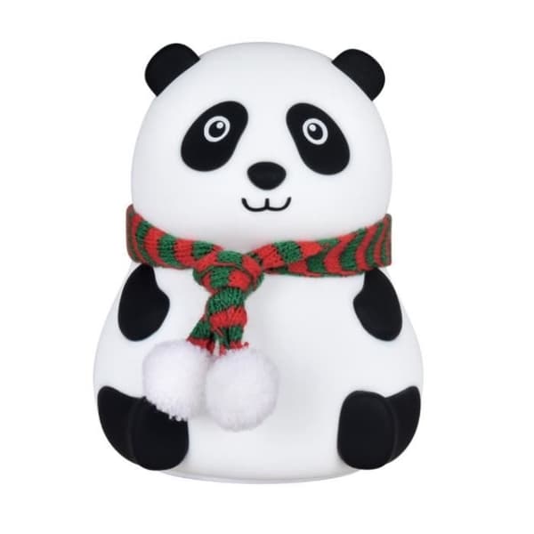 Silikon Panda Nattlampe - USB Oppladbar - Barn - Hvit