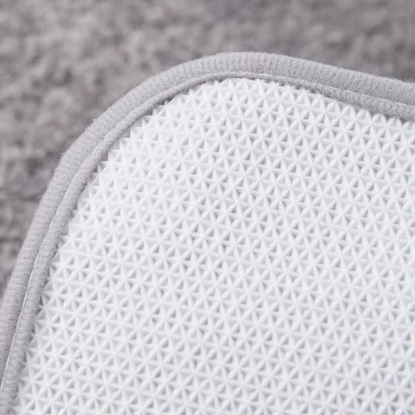Grå bademåtte 45 x 70 cm - absorberende skridsikker bademåtte - blød rektangulær dørmåtte