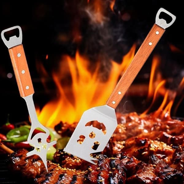 7-i-1 Utendørs Grillspatelsett, Multifunksjonelt Grilltilbehør, Multifunksjonelle Grillredskaper, A, B