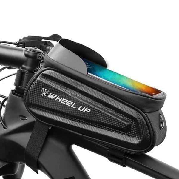 Cykelramväska - VOLY - Vattentät - Touchscreen-kompatibel - 3 nylonöglor - för 7\" telefon
