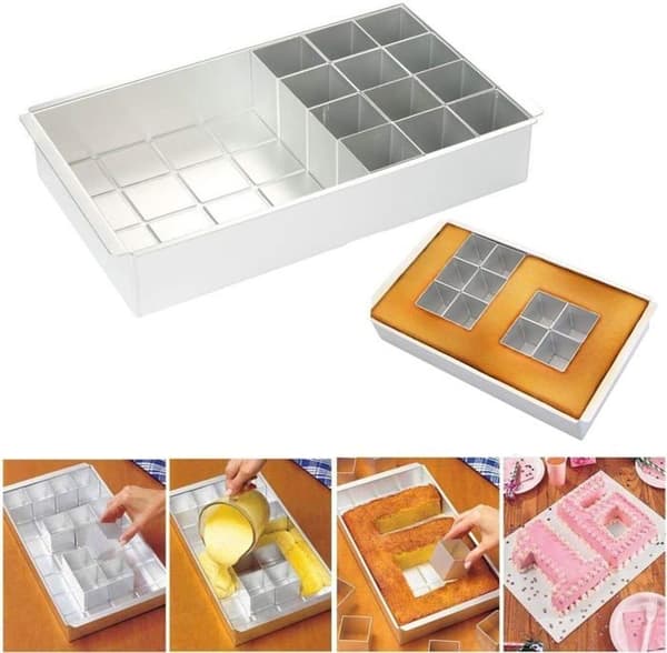 Aluminiums bakeform, nummerformet bakeform, flott for bursdager, bryllup, osv.