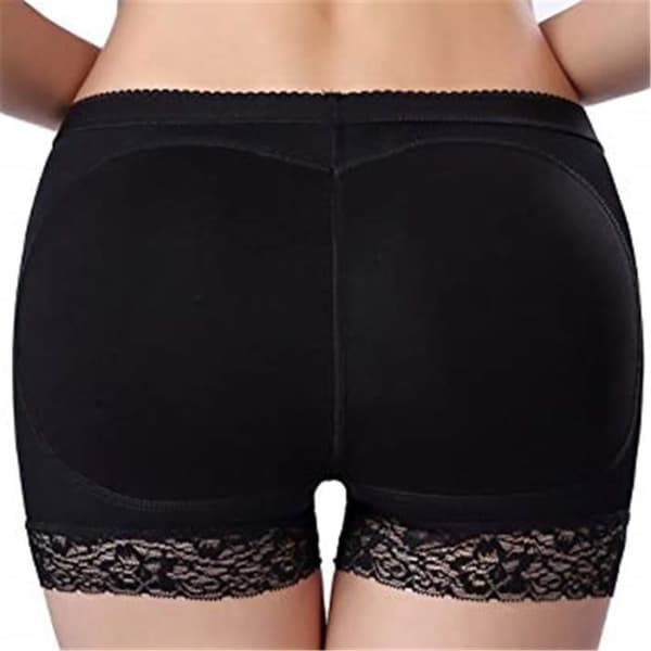 (L-Sort) Kvinders sorte blonde push-up trusser - Balde løft - Størrelser S til 3XL Black L