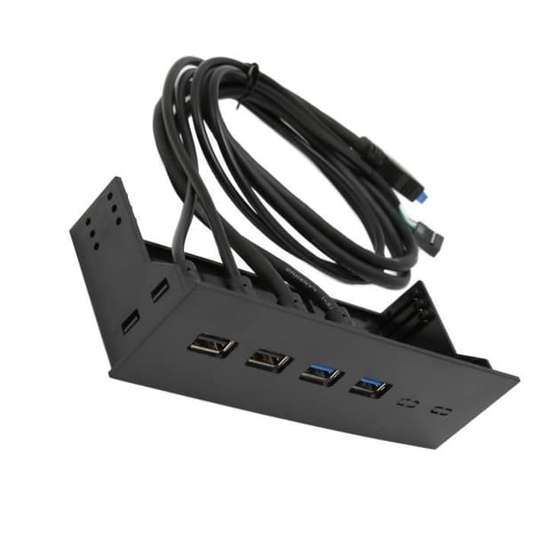 Tbest 4-Port USB 3.0 5.25-Punkts High-Bit 5Gbps Front Hub til PC