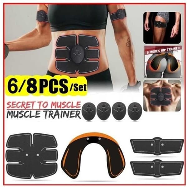 Abdominal- og setemuskelstimulator - Merke - Modell - 6 massasjemoduser - U-formet hoftepute