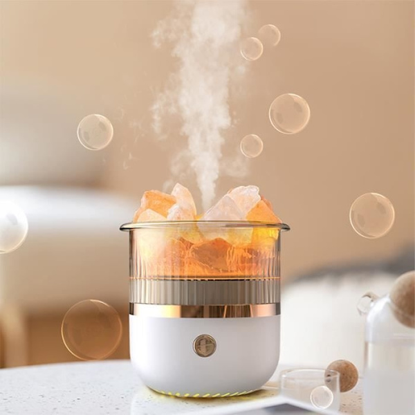 (Hvit) Aromadiffuser Eterisk Olje Diffuser Stein Aromaterapi Luftfukter (hvit) White