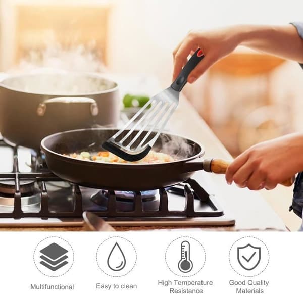 Fiskespade - Ikke spesifisert - 2 stk - Rustfritt stål - Silikon - Non-stick
