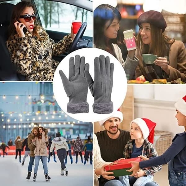 Handsker - Dame - Vinter - Termisk fleece - Touchscreen-kompatible - Kuldebestandige