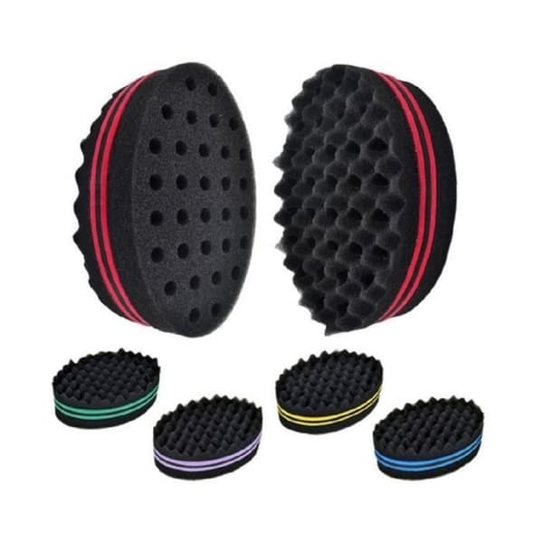Panlom® Dobbeltsidet Twist Afro Børstesvamp til Kruset Hår, Krøller og Dreadlocks