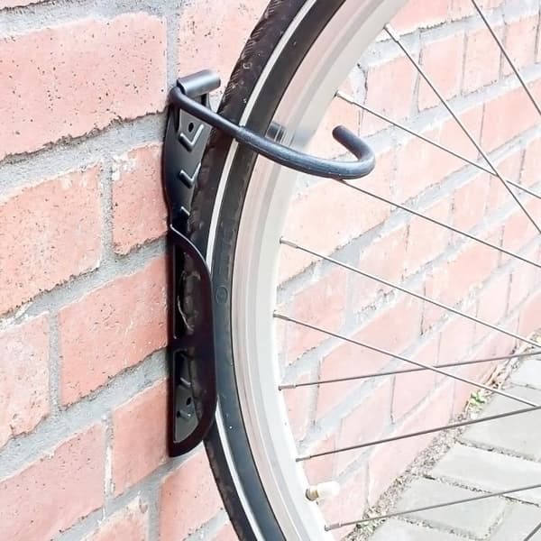 Afslappet vægmonteret cykelholder, 2 stk., sort