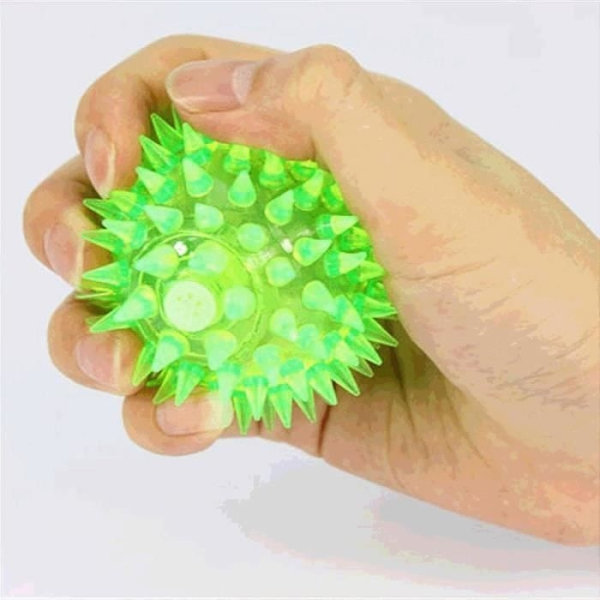 Set med 6 lysande bollar - Hundleksaker - Elastiska - Pip - Liten storlek: 6,3 cm