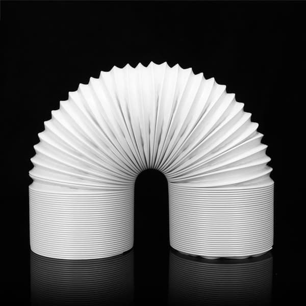 (Vit) TEMPSA - Avgasrör för portabel luftkonditionering - Ø 15cm - 150cm - Vit White