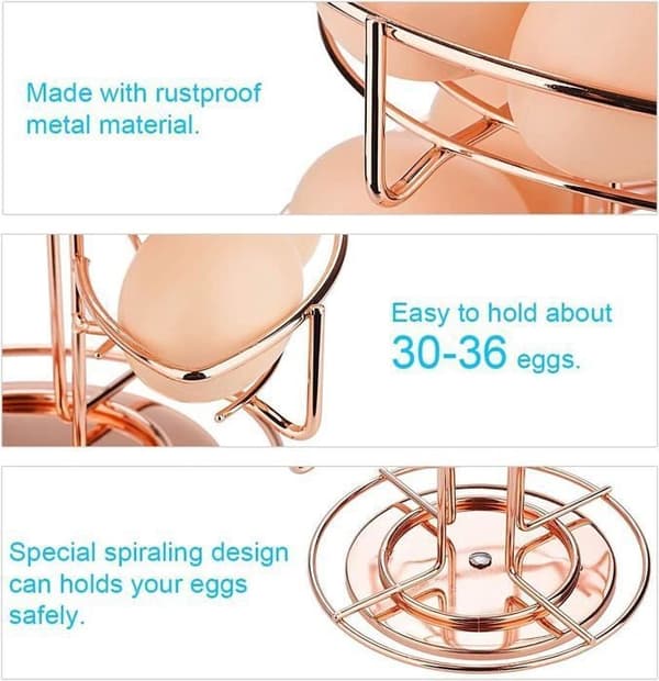 Eggedispenser - Uspesifisert - Spiral - 360 grader - Metall - Beige