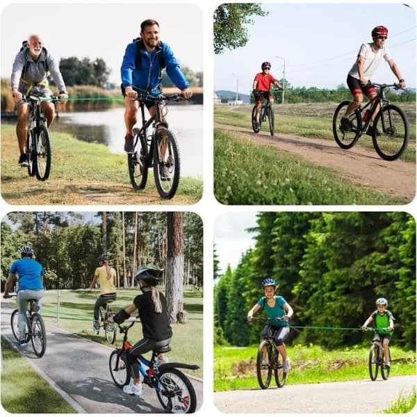Infällbart cykeldragrep, barns cykeldragstång, dragkabel, barns dragrep