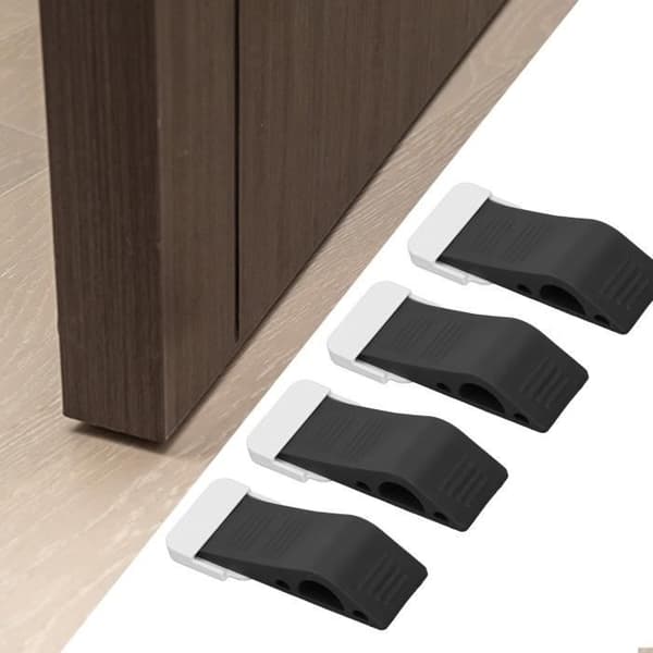 (Hvid Sort) Dørkile Stop - QIILU - Multipurpose - Hvid Sort - Rund Black and White