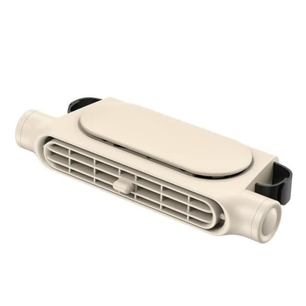 USB Bilventilator, Bærbar Køretøjsventilator, Støjsvag Ventilator, 1 stk., Beige
