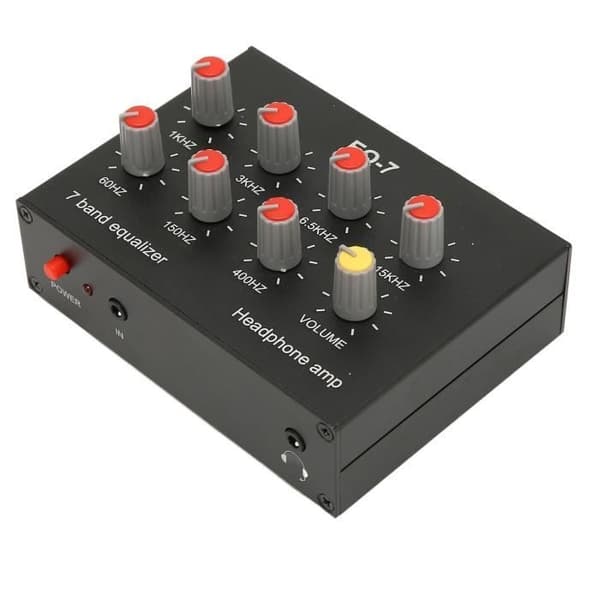ETO - 7-bånds lyd equalizer Input Output Diskant Bas justering