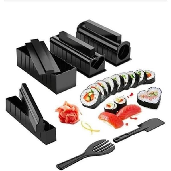 SUSHISÆT - ASIATISK SÆT Sæt med 10 Sushi Maker Sæt Sushi Forme Sushi Maker Værktøj Mad Tilføjer til