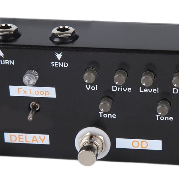 Minifinker 5-Modus Gitar Effektpedal, 5 Moduser, Forsinket Reverb, FX Loop, Sampler PA