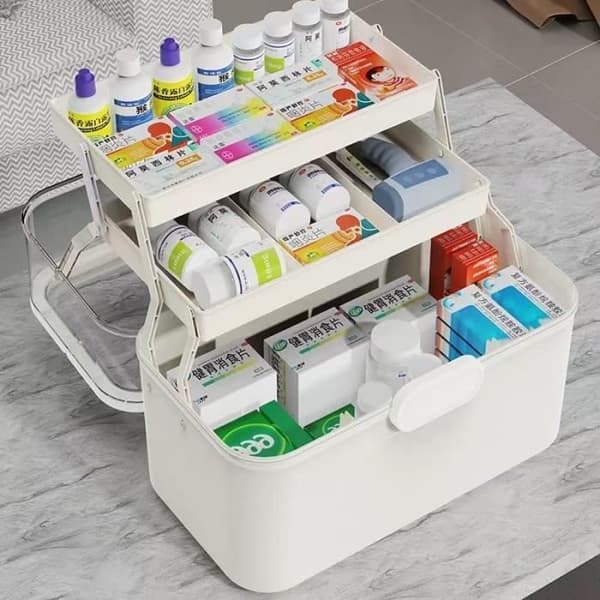 Medicinskåp - Ej Specificerat - 3 Lager - Portabel - Vikbar - Premium Plast