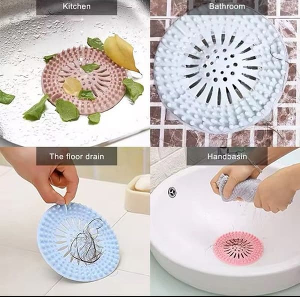 CulinaX® - 3-pack Silikon Hårfångare Filter Skyddar Avlopp Universal 13cm Diskbänk Dusch