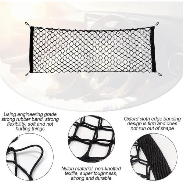 Nylon Opbevaringsnet, Udvidbart Opbevaringsnet til Bilbagagerum, Universal Opbevaringsnet til Biler