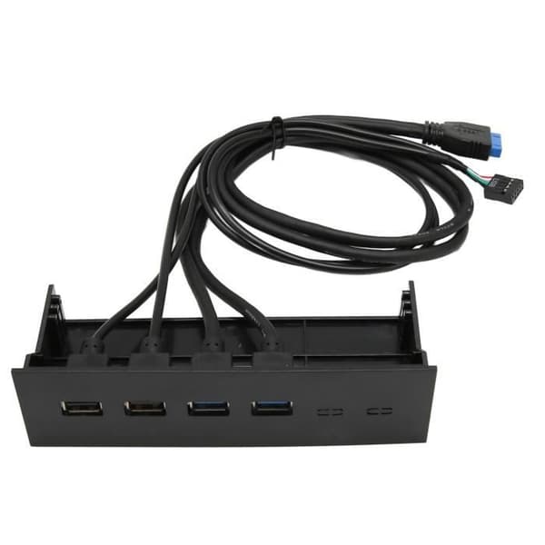 Tbest 4-Port USB 3.0 5.25-Punkts High-Bit 5Gbps Front Hub til PC
