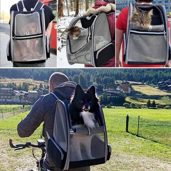 (Sort) Transporttaske - Ikke specificeret - Foldbar - Åndbar - Til hunde og katte - Sort Black