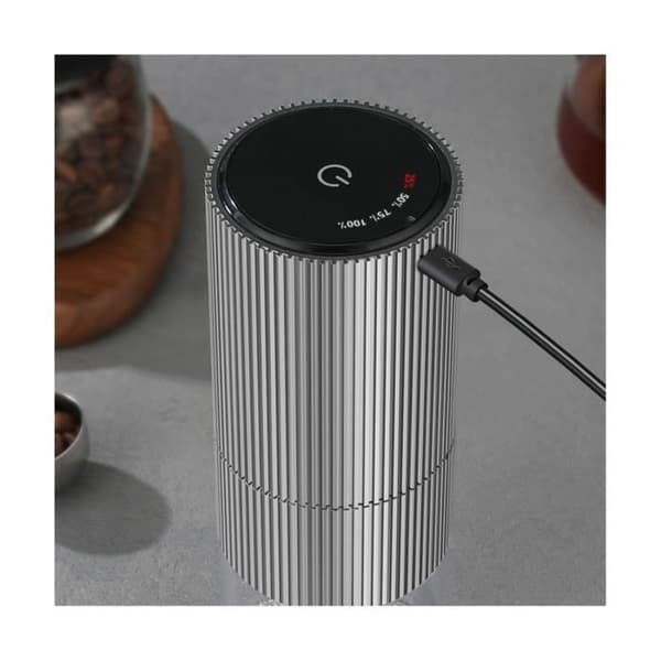Elektrisk kaffekværn, automatisk krydderikværn, espressomaskine, USB-oplader, sort kværn, ESPRESSOMASKINE