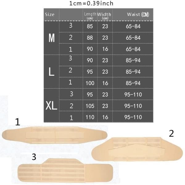(Hudfarve) 3-i-1 Postnatal Slankebælte - OEM - Til kvinder - Hudfarve skin color L
