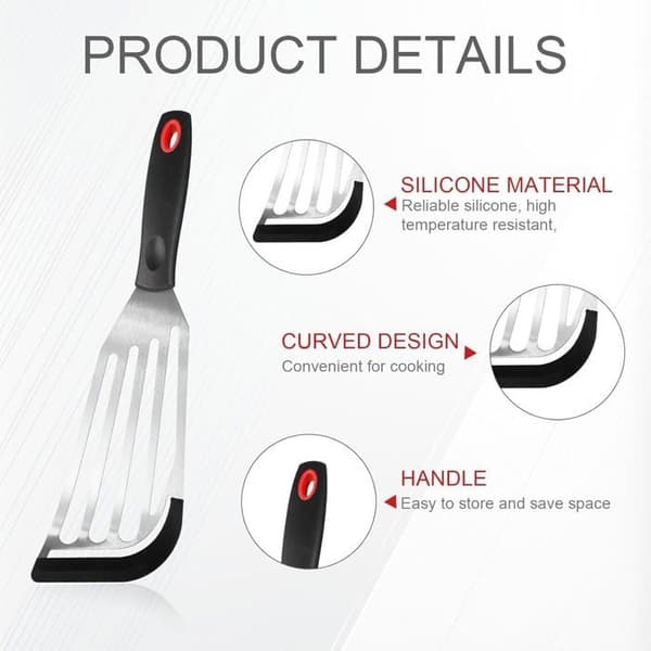 Fiskespade - Ikke spesifisert - 2 stk - Rustfritt stål - Silikon - Non-stick