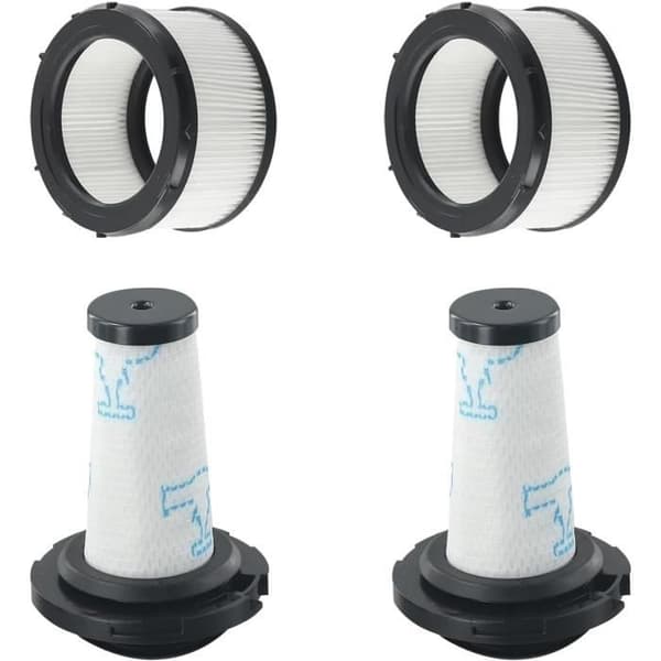 (Svart) 2 Förfilter + 2 Motorfilter för Rowenta Black