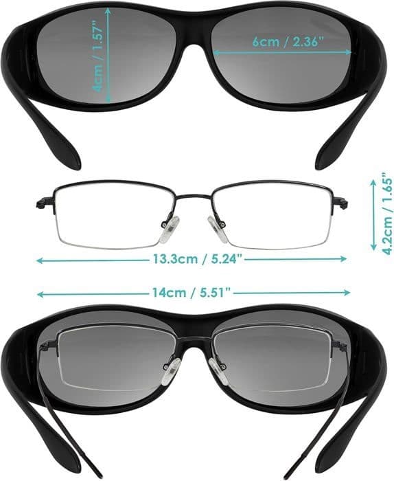 (Silverlinser) Polariserade solglasögon med fodral Silver Glasses