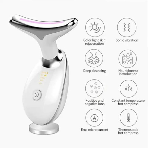 Ansigtsmassager - AUTHEMENT - Wave Chic - Mikrostrøm - Multifunktionel - Hvid