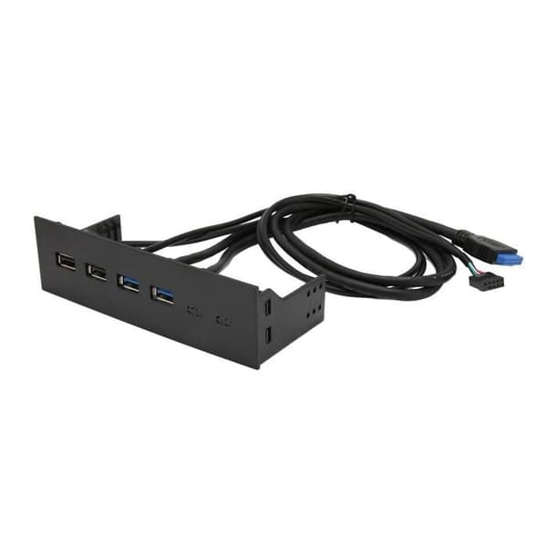 Tbest 4-Port USB 3.0 5.25-Punkts High-Bit 5Gbps Front Hub til PC