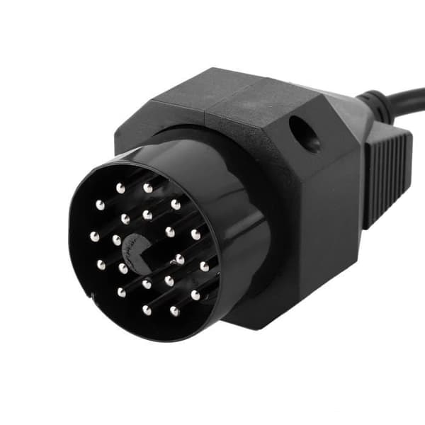 (Sort) Adaptabel OBD2 diagnosekabel - EJ.LIFE - 16-benet til 20-benet - Kompatibel E36 E39 X5 Z3 - ABS Sort Black