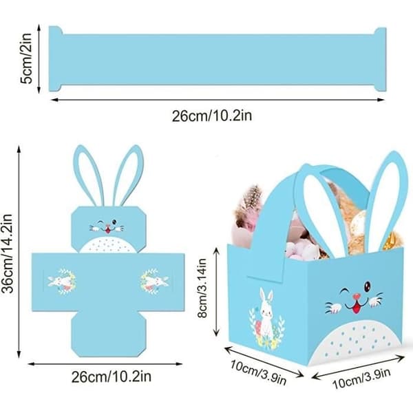 (Flerfärgad) Presentaskar - ZGEER - 12 st - Påsk - Flerfärgad - Papper Multicolor