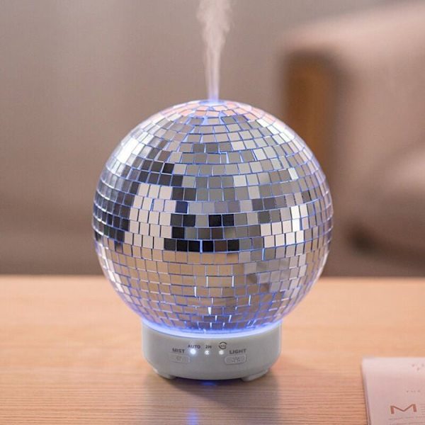 Roterende Diskokugle-diffuser med 7 lystilstande, ideel til fester, flere farver, stor