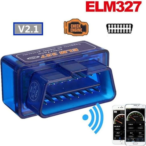 Mini ELM327 V1.5 Bluetooth OBD 2 II Bil Diagnostic Interface Scanner