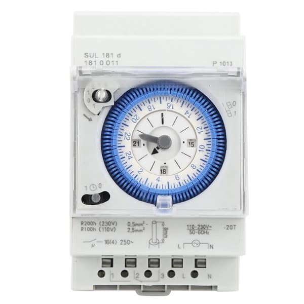 SUL181D Mekanisk Timer 15 Minutter 24 Timer Relé Tidsbryter 250VAC 16A