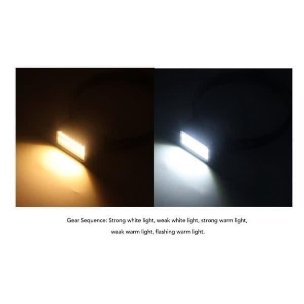 KEENSO lampe frontlys LED oplader USB 5 glasagtige lysende IPX4 lys SC022