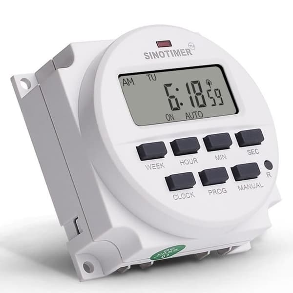 220V SINOTIMER Veckovis 7-dagars Programmerbar Timer med Digital Kontroll och 8-Inställnings PÅ/AV-Brytare