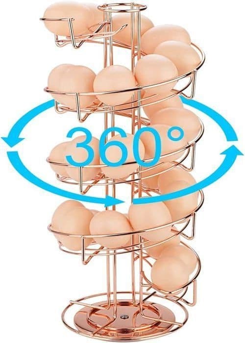 Eggedispenser - Uspesifisert - Spiral - 360 grader - Metall - Beige