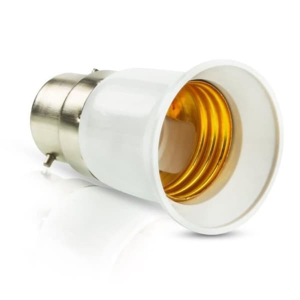 10-pack B22-E27 Sockelkonverter LED-lampsockel E27 Lampfötter E27 LED-bas [Energiklass A++]