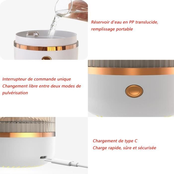 (Hvit) Aromadiffuser Eterisk Olje Diffuser Stein Aromaterapi Luftfukter (hvit) White