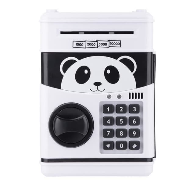 Panda-säästölipas kassalaskurilla