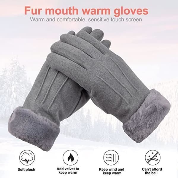 Hansker - Dame - Vinter - Termisk fleece - Berøringsskjermkompatible - Kuldebestandige